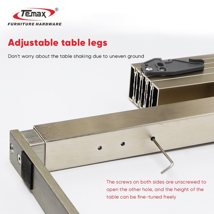 TEMAX Invisible Pull-Out Table Rail space-saving furniture hardware DB5001T 03 TEMAX Invisible Pull-Out Table Rail space-saving furniture hardware DB5001T 03